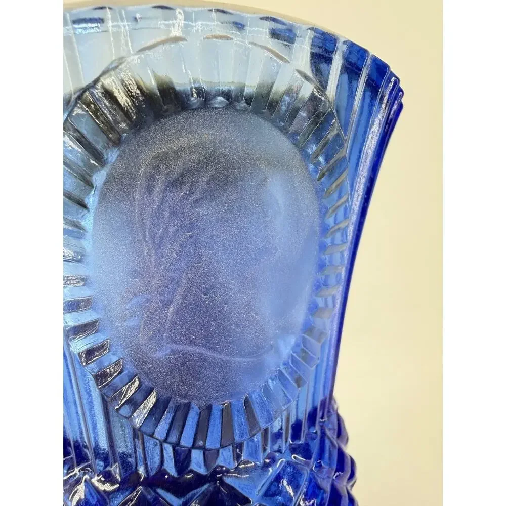 Avon Fostoria George Washington Blue Glass Goblet New Open Box 1.70 lb